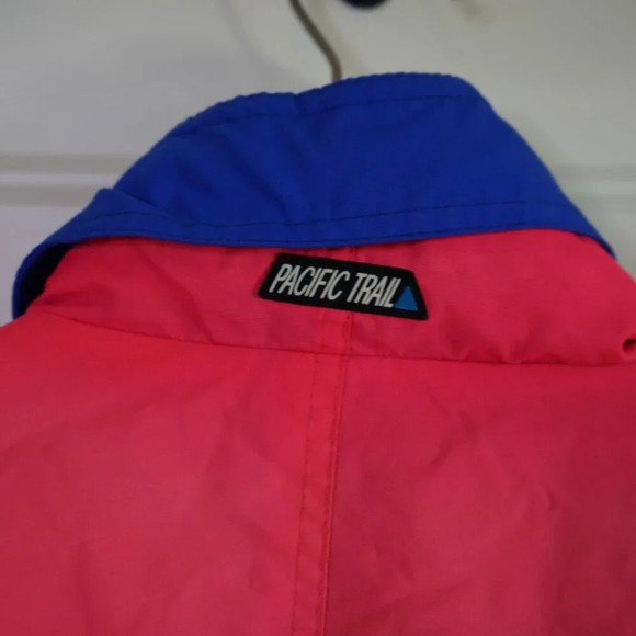 Pacific Trail Jacket Windbreaker Hot Pink Vintage‎ 90s Men's Neon SZ L Retro - Picture 4 of 7